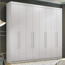 Ver imagem 1 de Guarda-roupa Casal Key West 8 Portas 4 Gavetas Branco - Pnr Móveis
