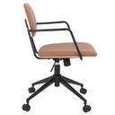 Ver imagem 6 de Kit com 2 Cadeiras Office com Relex em Aço Carbono e Couro Ecologico Dijon Marrom/Caramelo