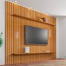 Painel para Tv de até 75 Polegadas Ripado 2 Prateleiras Roma:cinamomo - 1