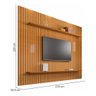 Painel para Tv de até 75 Polegadas Ripado 2 Prateleiras Roma:cinamomo - 4