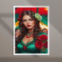 Ver imagem 2 de Quadro Cigana Esmeralda Rosa Vermelha 33x24cm:moldura Preta