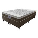 Ver imagem 2 de Cama Box Conjugado Queen com Colchão 158x67x198 Stone Plus Gazin Cr35342 Marrom Branco