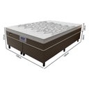 Ver imagem 3 de Cama Box Conjugado Queen com Colchão 158x67x198 Stone Plus Gazin Cr35342 Marrom Branco