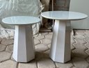 Ver imagem 2 de Conjunto Mesa Lateral Cone com Tampo de Vidro 70cm - Off White Off White