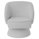 Ver imagem 3 de Poltrona Decorativa Agnes Base Fixa Bouclé Cinza Claro - Nexta Casa
