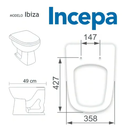 Ver imagem 2 de Assento para Linha Incepa Ibiza Laqueado Mdf Cinza Escuro/amber Bigua