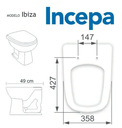 Ver imagem 2 de Assento para Linha Incepa Ibiza Laqueado Mdf Cinza Escuro/amber Bigua