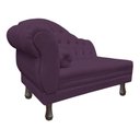 Ver imagem 3 de Recamier Divã Sofá 120cm Recepção Sala Larissa Suede:roxo/liso