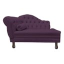 Ver imagem 2 de Recamier Divã Sofá 120cm Recepção Sala Larissa Suede:roxo/liso