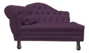 Ver imagem 2 de Recamier Divã Sofá 120cm Recepção Sala Larissa Suede:roxo/liso