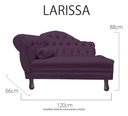 Ver imagem 5 de Recamier Divã Sofá 120cm Recepção Sala Larissa Suede:roxo/liso