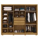 Ver imagem 3 de Guarda Roupa Casal 6 Portas 3 Gavetas Mdf 275 Cm Vlr Nature