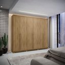 Ver imagem 6 de Guarda Roupa Casal 6 Portas 3 Gavetas Mdf 275 Cm Vlr Nature