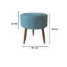 Puff Decorativo Para Sala De Estar Painel Recepção Quarto Nina Tecido Suede - Tacla's Decor:Azul Cla - 2