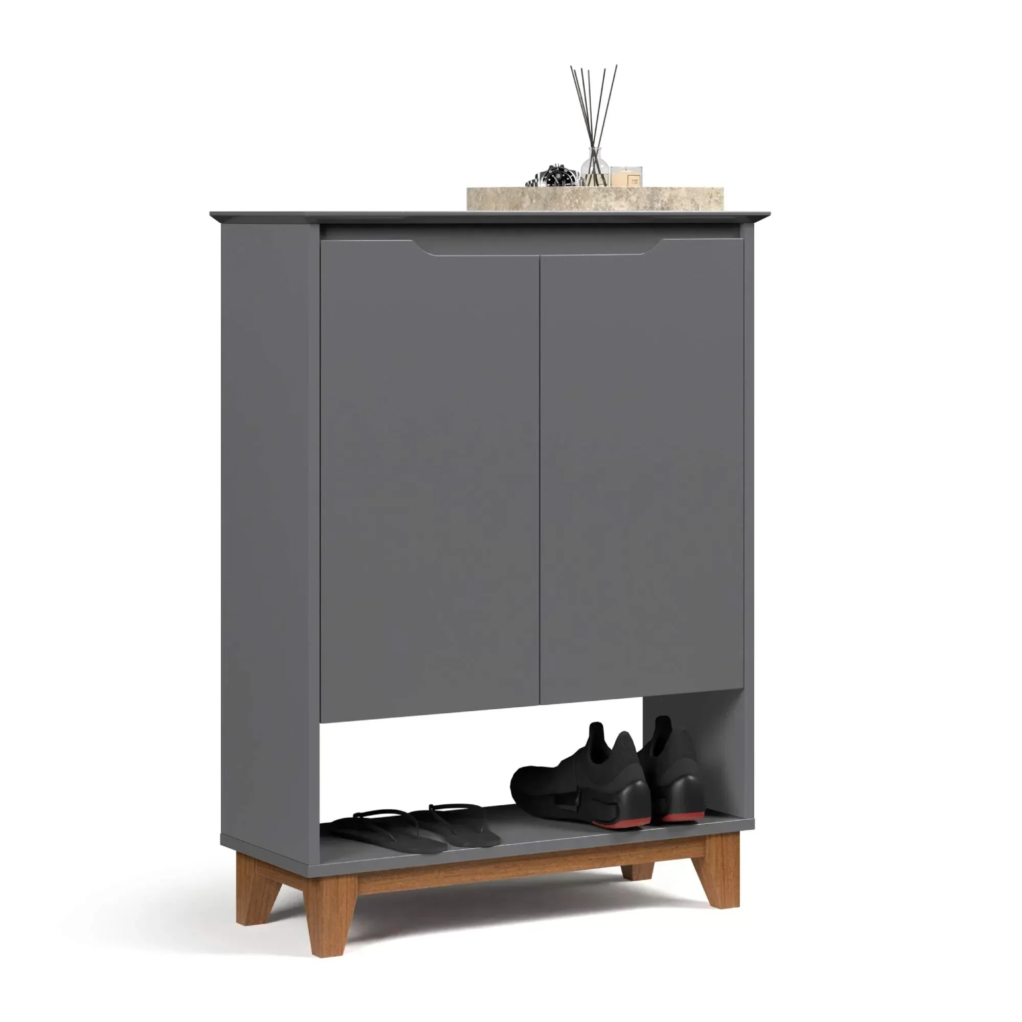 Ver imagem 1 de Sapateira Hall Flow Cinza - Ej Móveis