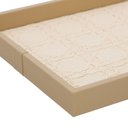 Ver imagem 3 de Kit 02 Bandejas Decorativas em Mdf com Revestimento em Pu Bege 19397 Mart