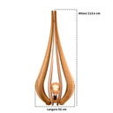 Ver imagem 6 de Abajur Luminária Chão Vazado Pequena Gota Madeira Mdf Rustico Cor:marfim