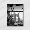 Ver imagem 1 de Quadro Fotografia Ponte de Brooklyn 24x18cm - com vidro:Madeira preta