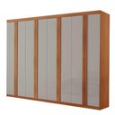 Ver imagem 2 de Guarda Roupa Casal Ortiz Mdf com 8 Portas 4 Gavetas Moderna Naturalle/off White sem Pés
