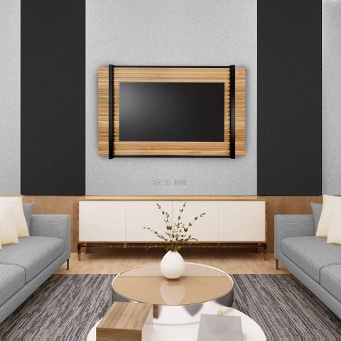 Painel para Tv até 55 Polegadas Becca Estilo Industrial Liso 150 X 90cm Marrom