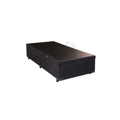 Base Box Bau Solteiro Suede Premium Santo Box 47x88x188:preto