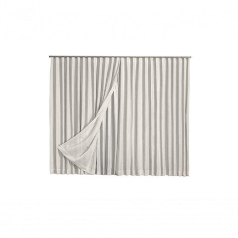 Cortina Microfibra com Linho 3,00x2,80 para Trilho Suíço Palha