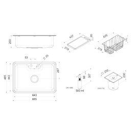 Cuba de Sobrepor ou Embutir Docol Massima 68x48x20 Cm em Aço Inox Escovado com Acessórios e - 4
