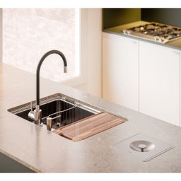 Cuba de Sobrepor ou Embutir Docol Massima 68x48x20 Cm em Aço Inox Escovado com Acessórios e - 3