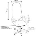 Ver imagem 2 de Poltrona Presidente Argos CR - Couro Sintetico Corano - Preto