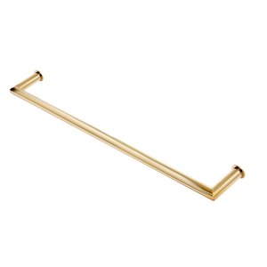 Porta Toalha Toalheiro de Rosto Banheiro 60cm em Aço Inox Dourado Linha Tessália Stainless