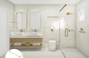 Ver imagem 3 de Porta Toalha Toalheiro de Rosto Banheiro 60cm em Aço Inox Dourado Linha Tessália Stainless