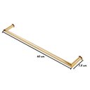 Ver imagem 6 de Porta Toalha Toalheiro de Rosto Banheiro 60cm em Aço Inox Dourado Linha Tessália Stainless