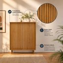 Ver imagem 7 de Balcão Gabinete Alto com 2 Portas no Acabamento em Cera Natural com Toque Acetinado / Coleção Jazz