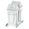 Lixeira de Cozinha Deslizante Corrediças Telescópicas Dupla 14L Branco Armário Móvel Dimec - 1