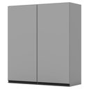 Ver imagem 1 de Armário Aéreo 80cm 2 Portas 100% MDF Belize Cinza - Henn