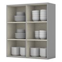 Ver imagem 2 de Armário Aéreo 80cm 2 Portas 100% MDF Belize Cinza - Henn