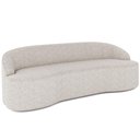 Ver imagem 1 de Sofá 3 Lugares Curvo Sala de Estar Living Lótus D02 Linho Cru 210 cm D-461 - Lyam Decor