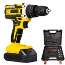 Ver imagem 2 de Parafusadeira Furadeira 2 Baterias Bivolt com Maleta Ferramentas Construção Reforma Apartamento Casa