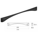 Ver imagem 3 de Kit 10 Puxadores Luce 28,8cm Preto para Móveis Cozinha Bigfer Guarda Roupa