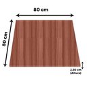 Ver imagem 5 de Mesa Beta Inox 75 Cm Altura Disco Redondo Tampo Mdp Quadrado 80 Cm Largura X 2,50 Cm Altura Walnut