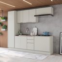 Ver imagem 1 de Cozinha Compacta 5 Peças 100% MDF com Paneleiro e Tampo para Cooktop Fineze