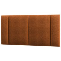 Cabeceira Estofada Cama Box Casal com Led Star 140cm Bouclé Terracota - 4