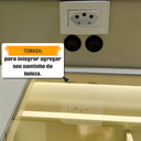 Ver imagem 4 de Penteadeira Camarim com Espelho 2 Portas com Vidro Reflecta e 1 Gavetas com Divisória Star Marrom/Off White