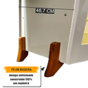 Ver imagem 3 de Penteadeira Camarim com Espelho 2 Portas com Vidro Reflecta e 1 Gavetas com Divisória Star Marrom/Off White