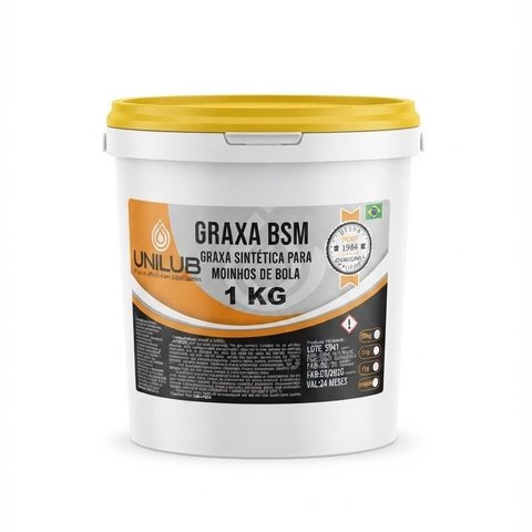 Graxa Sintética Bsm para Moinhos de Bolas 1kg - Preta Altas Temperaturas