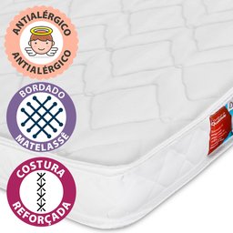 Colchão Berço BF para Desmontável Chiqueirinho Cercadinho 100x70x10cm Espuma D18 Antialérgico - BF Colc - 3