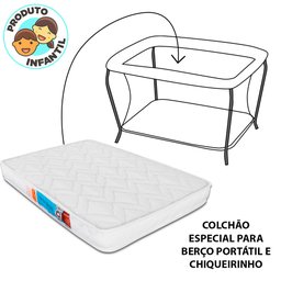 Colchão Berço BF para Desmontável Chiqueirinho Cercadinho 100x70x10cm Espuma D18 Antialérgico - BF Colc - 6