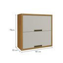 Ver imagem 6 de Armário Aéreo 2 Portas Basculantes Imperatriz Nesher Móveis Freijó-off White