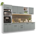 Ver imagem 3 de Armário de Cozinha Completa 310cm Branco/Cinza Agata Madesa 02