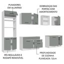 Ver imagem 5 de Armário de Cozinha Completa 310cm Branco/Cinza Agata Madesa 02